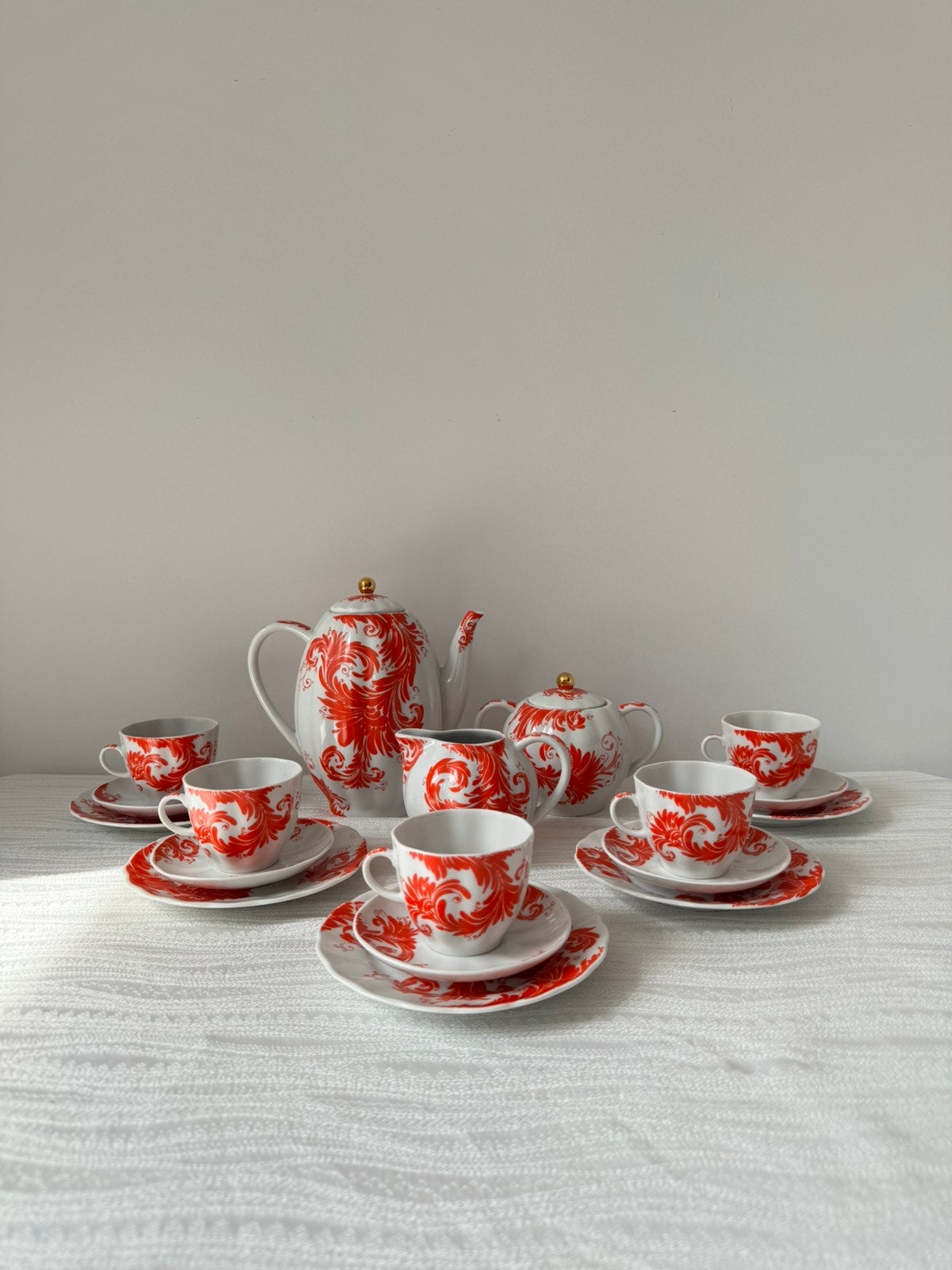 Vintage Lomonosov LFZ Porcelain Tea Set