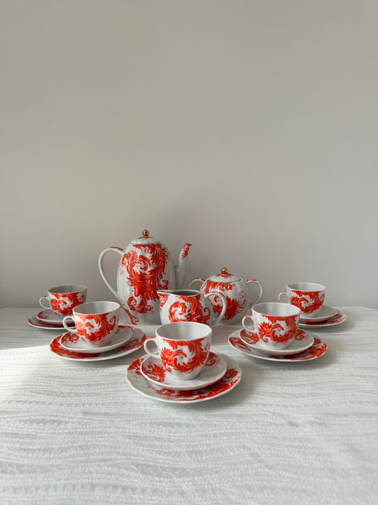 Vintage Lomonosov LFZ Porcelain Tea Set