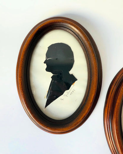 Set of 4 Vintage Hand-Cut Silhouette Artworks