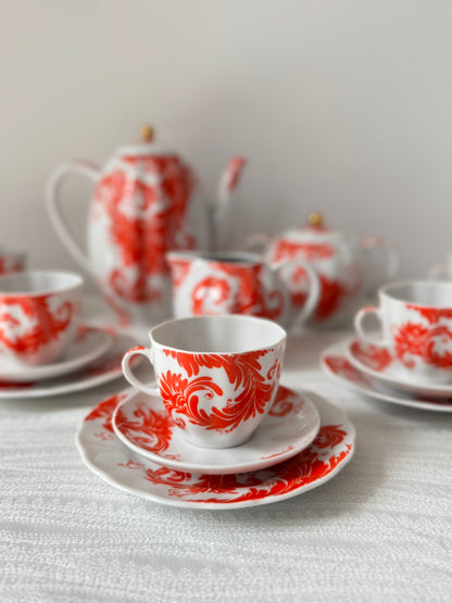 Vintage Lomonosov LFZ Porcelain Tea Set