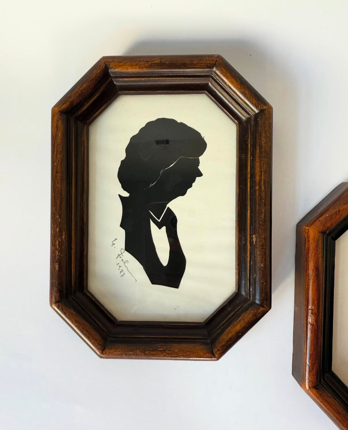 Set of 4 Vintage Hand-Cut Silhouette Artworks