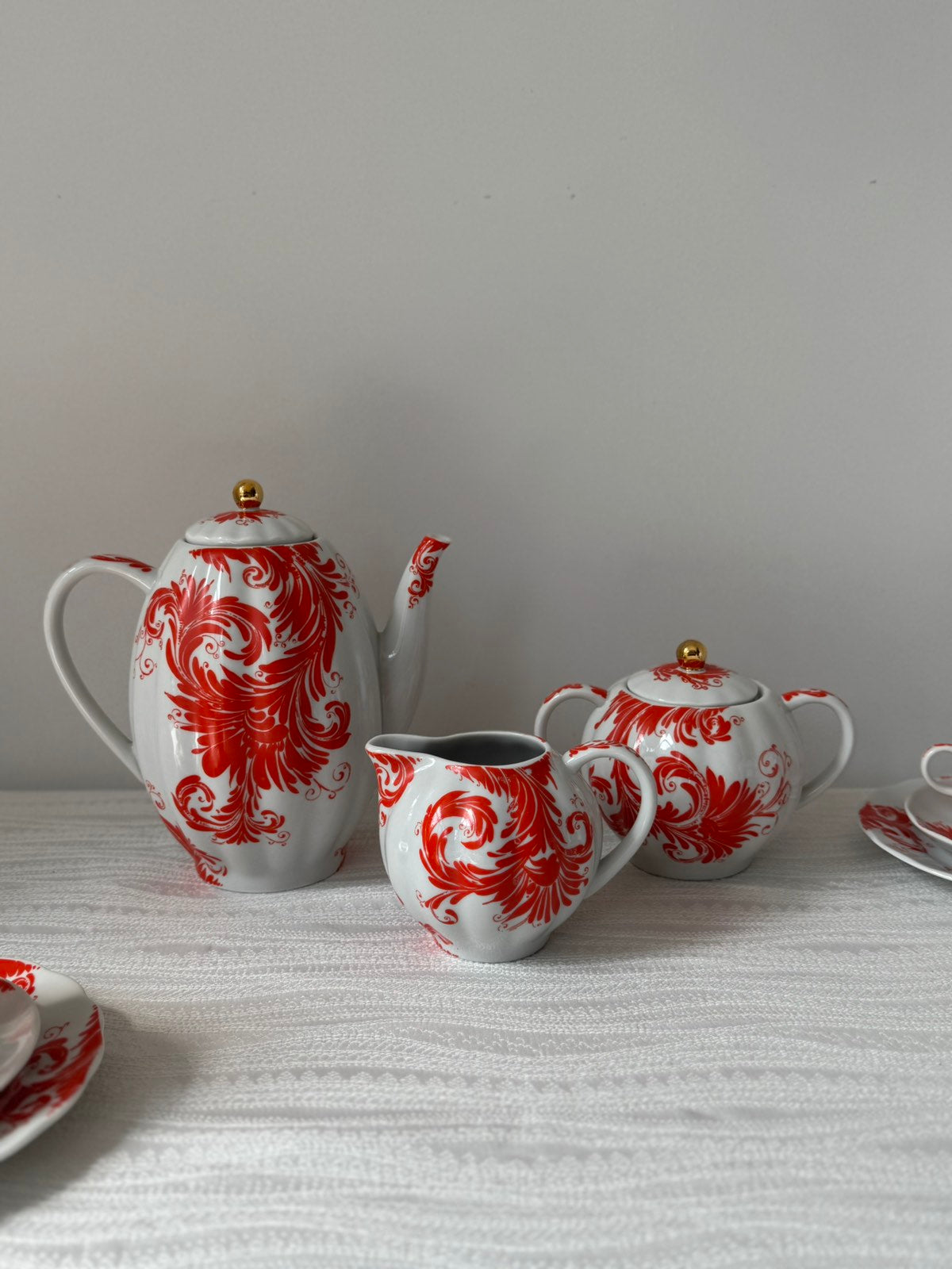 Vintage Lomonosov LFZ Porcelain Tea Set