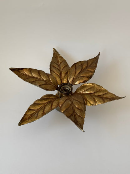 Vintage Willy Daro Lamp – Mid-Century Modern Belgian Design, Sculptural Metal Wall or Ceiling Light