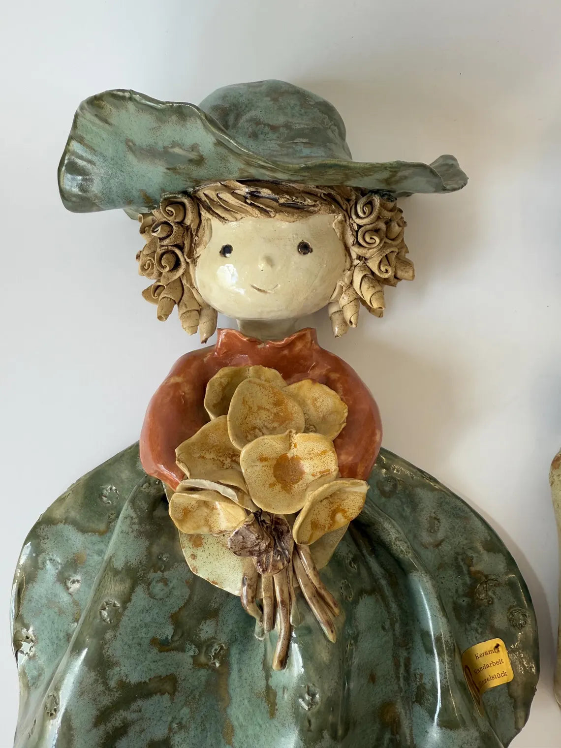 Handmade German Ceramic Pottery Figurine – Vintage Collectible Sculpture