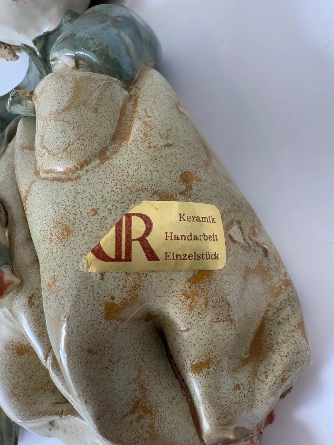 Handmade German Ceramic Pottery Figurine – Vintage Collectible Sculpture