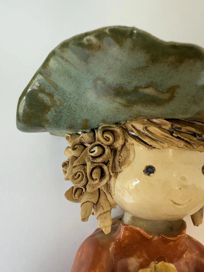 Handmade German Ceramic Pottery Figurine – Vintage Collectible Sculpture