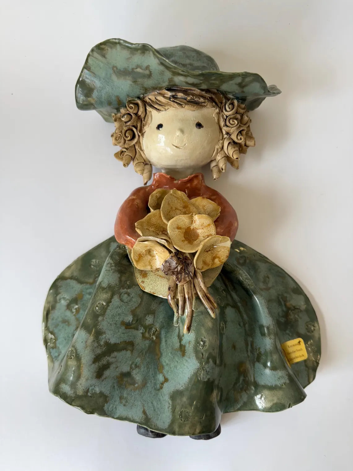 Handmade German Ceramic Pottery Figurine – Vintage Collectible Sculpture
