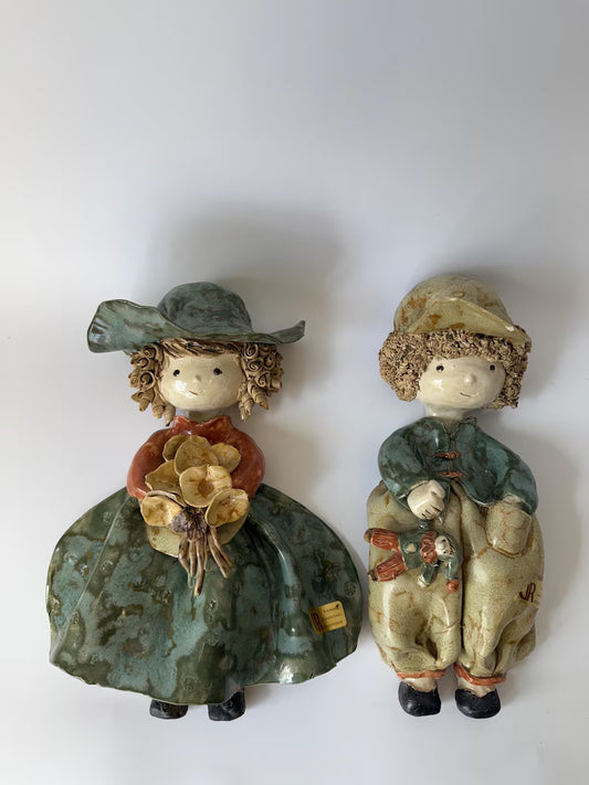 Handmade German Ceramic Pottery Figurine – Vintage Collectible Sculpture